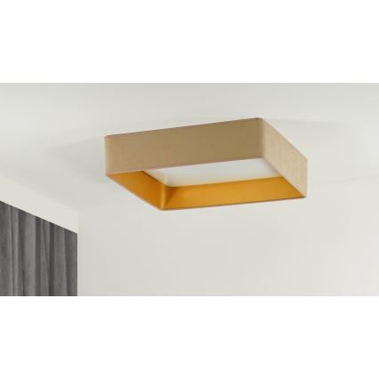 Brilagi - LED dimmbare Deckenleuchte VELVET SQUARE SMART LED/36W/230V 60x60 cm 2700-6500K Wi-Fi Tuya + Fernbedienung beige