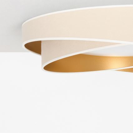 BRILAGI - LED-dimmbare Deckenleuchte VELVET TWIST LED/36W/230V 3000-6000K Ø 65 cm Wi-Fi Tuya Beacon weiß/gold + Fernbedienung