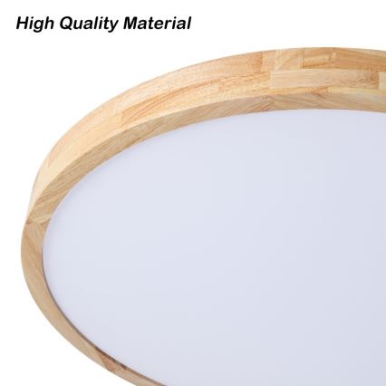 Brilagi - LED-dimmbare Deckenleuchte WOODLINE LED/72W/230V 3000-6000K Eiche Ø 60 cm + Fernbedienung