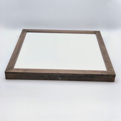 BRILAGI - Dimmbare LED-Badezimmer-Deckenleuchte WOODY FRAME LED/50W/230V Eiche Nussbaum 60x60 cm 3000-6000K IP44 + Fernbedienung