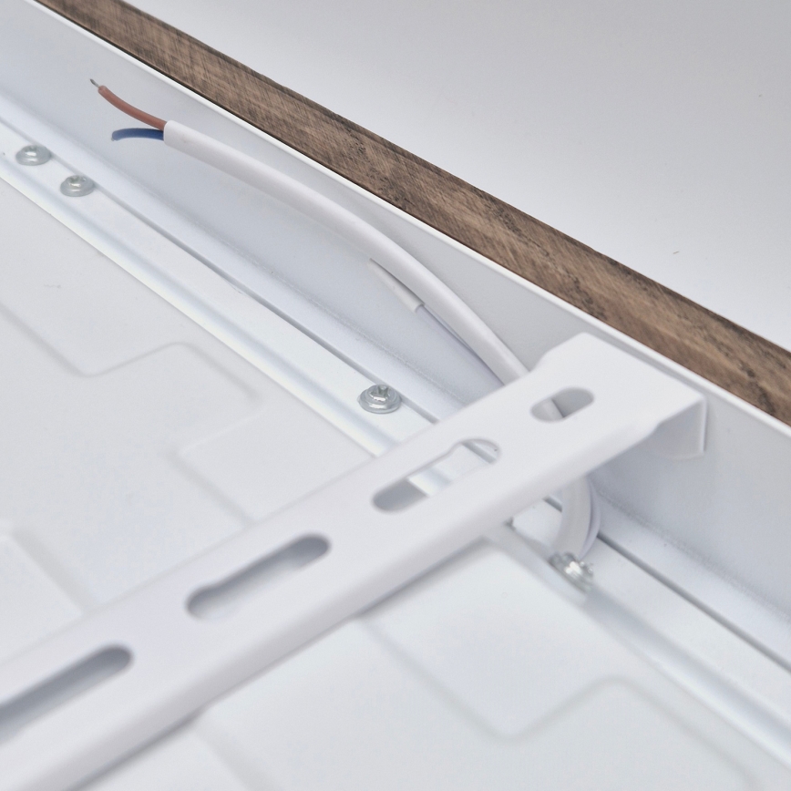 BRILAGI - Dimmbare LED-Badezimmer-Deckenleuchte WOODY FRAME LED/50W/230V Eiche Nussbaum 60x60 cm 3000-6000K IP44 + Fernbedienung
