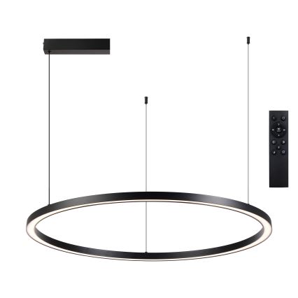 Brilagi - PORTOFINO LED-dimmbare Hängeleuchte an Seil LED/98W/230V 3000–6000K schwarz + Fernbedienung