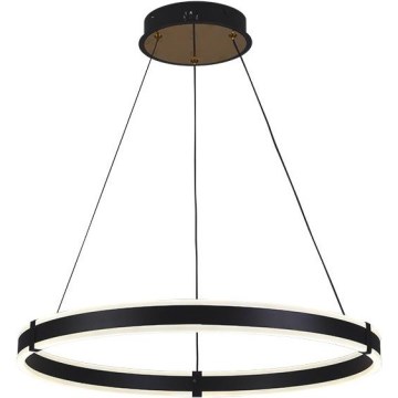 Brilagi - LED-dimmbare Pendelleuchte an Kabel CIRCLE LED/85W/230V 3000-6500K Ø 60 cm schwarz/gold + Fernbedienung