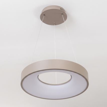 BRILAGI - LED-dimmbare Pendelleuchte an Kabel FALCON II LED/67W/230V 3000-6500K Ø 40 cm beige + Fernbedienung