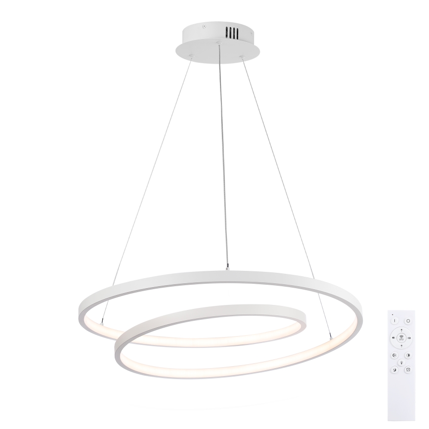 Brilagi - LED-dimmbare Pendelleuchte an Kabel TWISTER LED/48W/230V 3000-6000K Ø 50 cm Weiß + Fernbedienung