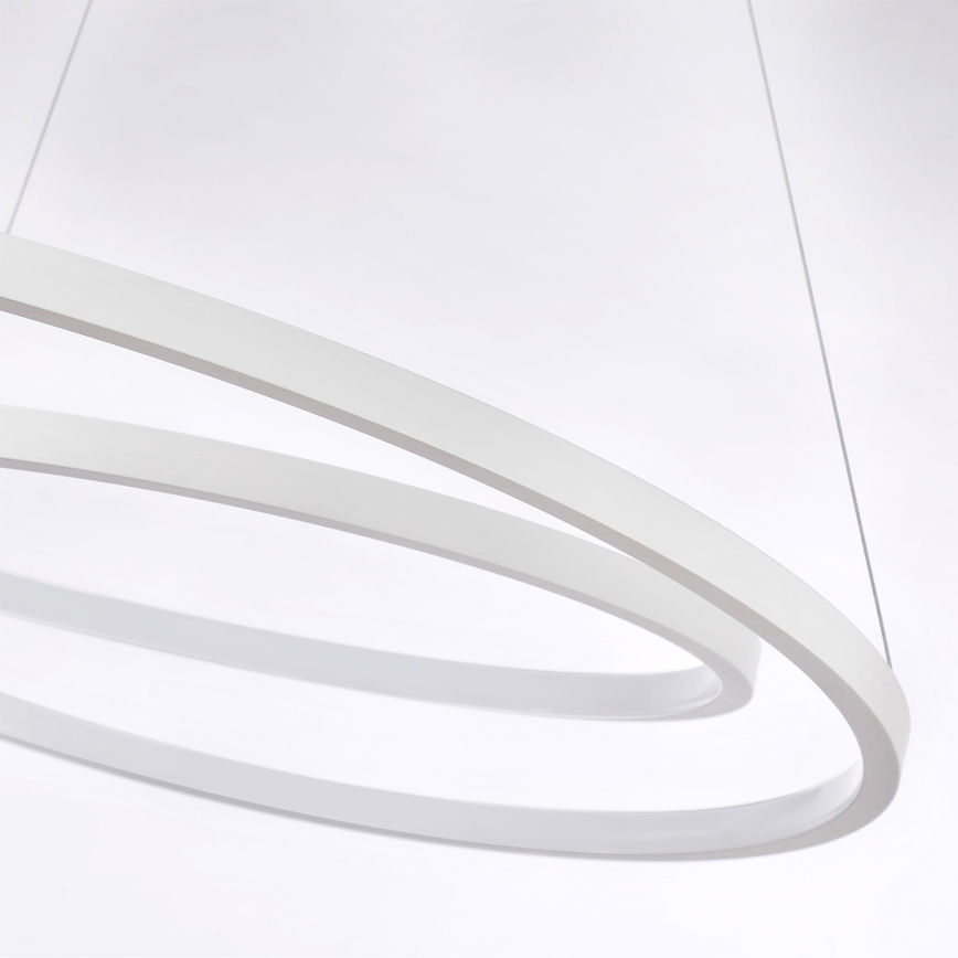 Brilagi - LED-dimmbare Pendelleuchte an Kabel TWISTER LED/48W/230V 3000-6000K Ø 50 cm Weiß + Fernbedienung