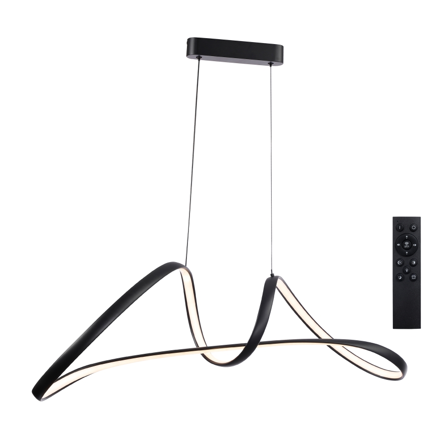 Brilagi - dimmbare Pendelleuchte TWISTER LED/60W/230V 3000-6000K schwarz + Fernbedienung