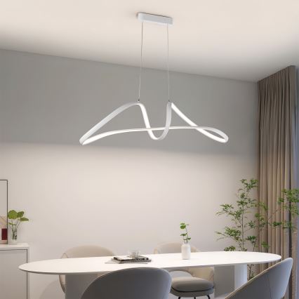 Brilagi - Dimmbare LED-Pendelleuchte TWISTER LED/60W/230V 3000-6000K Weiß + Fernbedienung