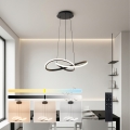 Brilagi - LED-dimmbare Pendelleuchte an Stahlseil INFINITY LED/55W/230V 3000–6000K 50×50 cm schwarz + Fernbedienung