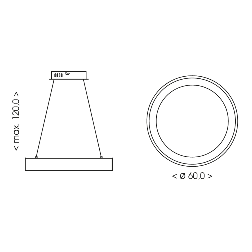 BRILAGI - LED-dimmbare Pendelleuchte an Kabel FALCON II LED/99W/230V 3000-6500K Ø 60 cm beige + mit Fernbedienung