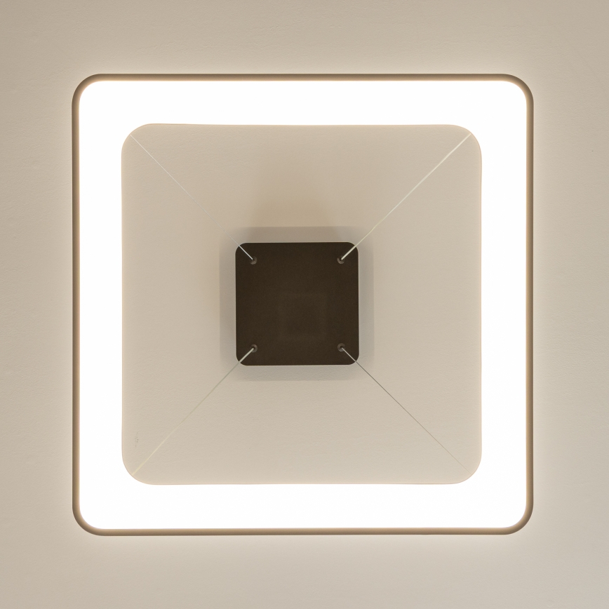Brilagi - LED dimmbare Pendelleuchte mit Seilaufhängung FALCON II LED/125W/230V 3000-6500K 60x60 cm schwarz + Fernbedienung