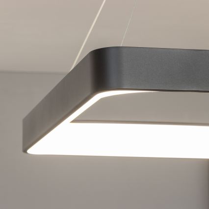 Brilagi - LED dimmbare Pendelleuchte mit Seilaufhängung FALCON II LED/125W/230V 3000-6500K 60x60 cm schwarz + Fernbedienung