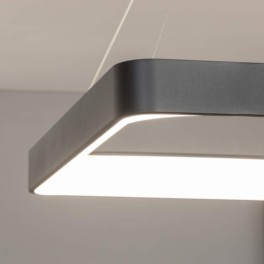 Brilagi - LED dimmbare Pendelleuchte mit Seilaufhängung FALCON II LED/125W/230V 3000-6500K 60x60 cm schwarz + Fernbedienung
