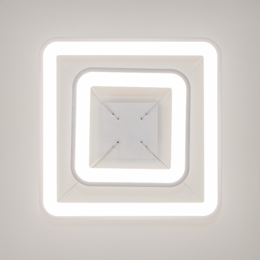 Brilagi - Dimmbare LED-Hängeleuchte mit Seilabhängung FALCON SLIM LED/78W/230V 3000-6500K 50x50 cm weiß + Fernbedienung