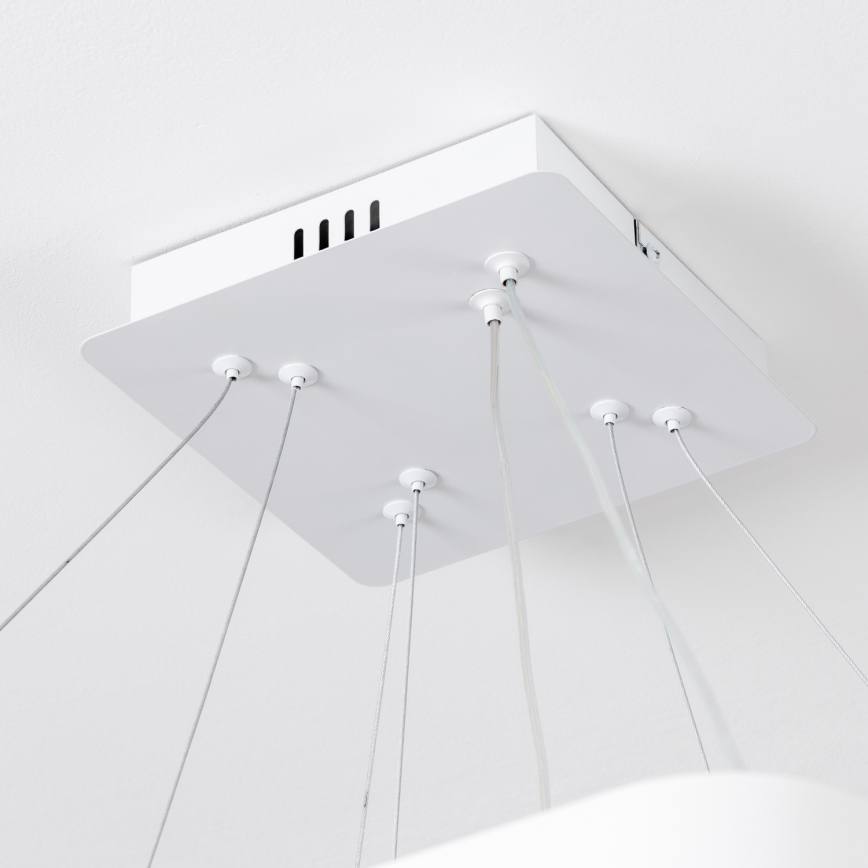 Brilagi - Dimmbare LED-Hängeleuchte mit Seilabhängung FALCON SLIM LED/78W/230V 3000-6500K 50x50 cm weiß + Fernbedienung