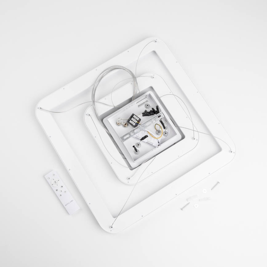 Brilagi - Dimmbare LED-Hängeleuchte mit Seilabhängung FALCON SLIM LED/78W/230V 3000-6500K 50x50 cm weiß + Fernbedienung