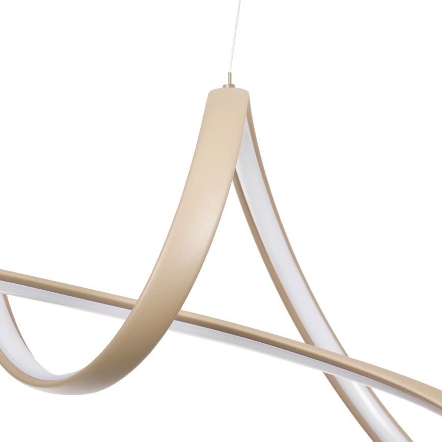 Brilagi - dimmbare LED-Pendelleuchte an Seil TWISTER LED/60W/230V 3000-6000K beige + Fernbedienung