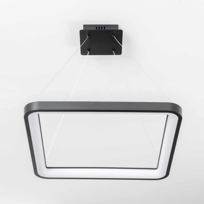 Brilagi - LED-dimmbare Pendelleuchte mit Stahlseilaufhängung FALCON SLIM LED/50W/230V 3000-6500K 50x50 cm schwarz + Fernbedienung