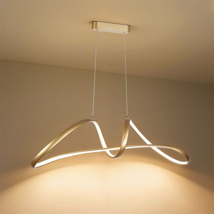Brilagi - LED dimmbare Pendelleuchte an Kabel TWISTER LED/60W/230V 3000-6000K goldfarben + Fernbedienung