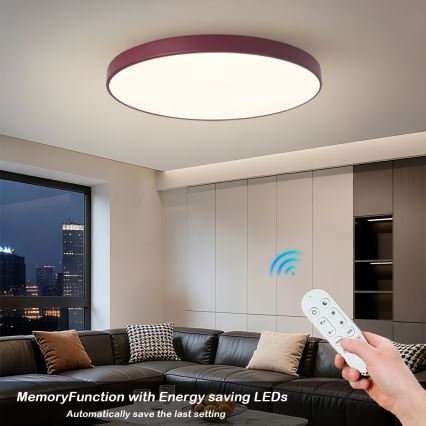 Brilagi - Dimmbare LED-Poolleuchte POOL SMART LED/100W/230V Ø 80 cm Wi‑Fi Tuya + Fernbedienung burgunderrot