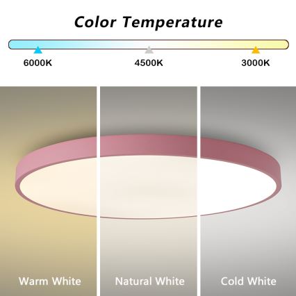 Brilagi - Dimmbare LED-Leuchte POOL SMART LED/100W/230V Ø 80 cm 3000-6000K Wi-Fi Tuya + Fernbedienung rosa