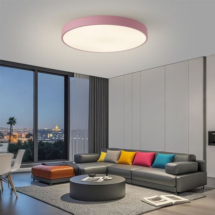 Brilagi - Dimmbare LED-Leuchte POOL SMART LED/100W/230V Ø 80 cm 3000-6000K Wi-Fi Tuya + Fernbedienung rosa