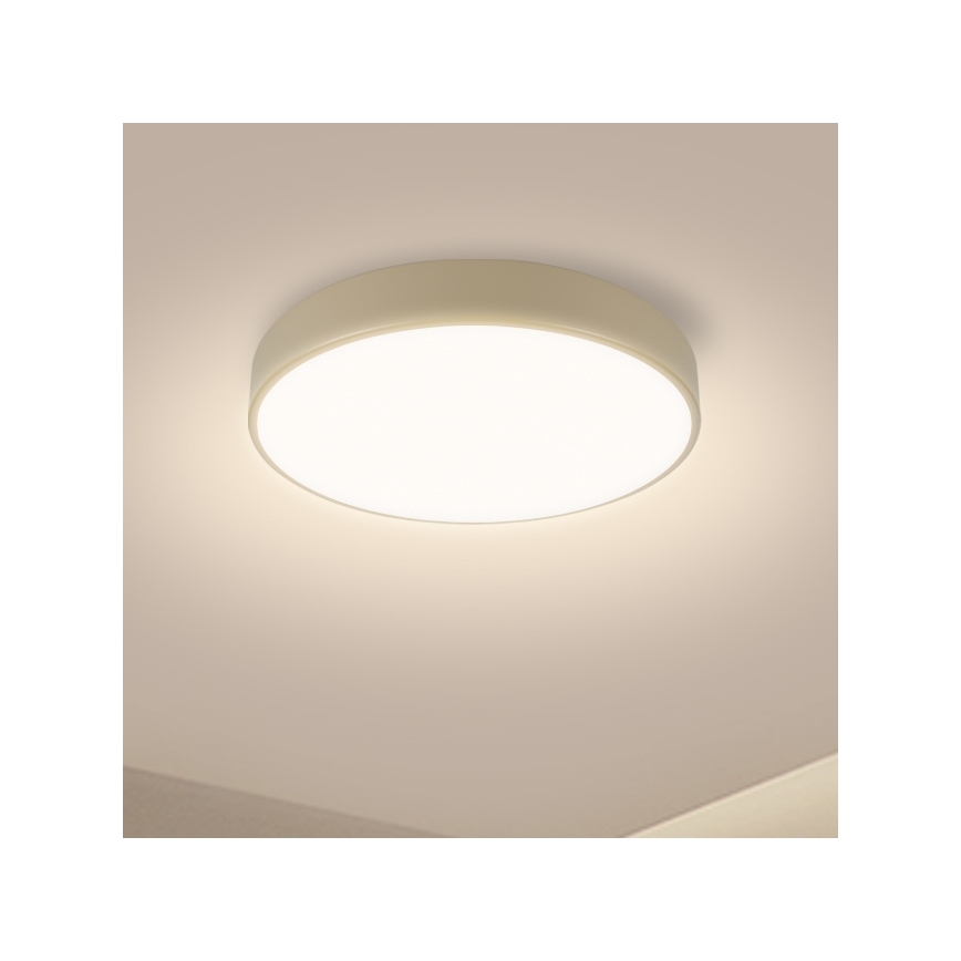 Brilagi - LED-dimmbare Deckenleuchte POOL LED/36W/230V 3000-6000K Ø 30 cm beige + Fernbedienung