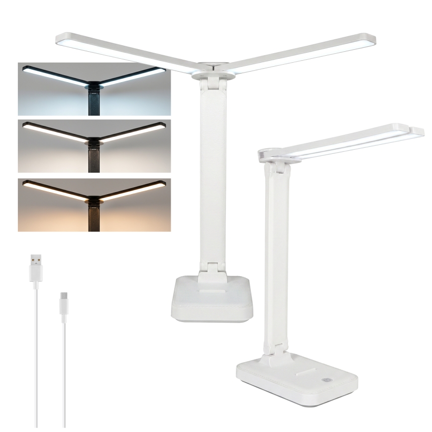 Brilagi - LED-dimmbare Tischlampe MODO DUO LED/8W/5V 3000/4000/6500K weiß