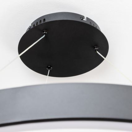 Brilagi - LED-dimmbare Hängeleuchte mit Seilabhängung FALCON II LED/108W/230V 3000-6500K Ø 80 cm schwarz + Fernbedienung
