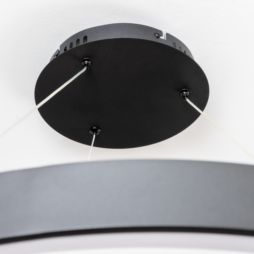 Brilagi - LED-dimmbare Hängeleuchte mit Seilabhängung FALCON II LED/108W/230V 3000-6500K Ø 80 cm schwarz + Fernbedienung