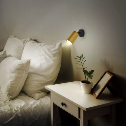 Brilagi - Dimmbares LED RGBW-Spot SELE GOLDEN 1xGU10/4,8W/230V 3000K schwarz/gold + Fernbedienung