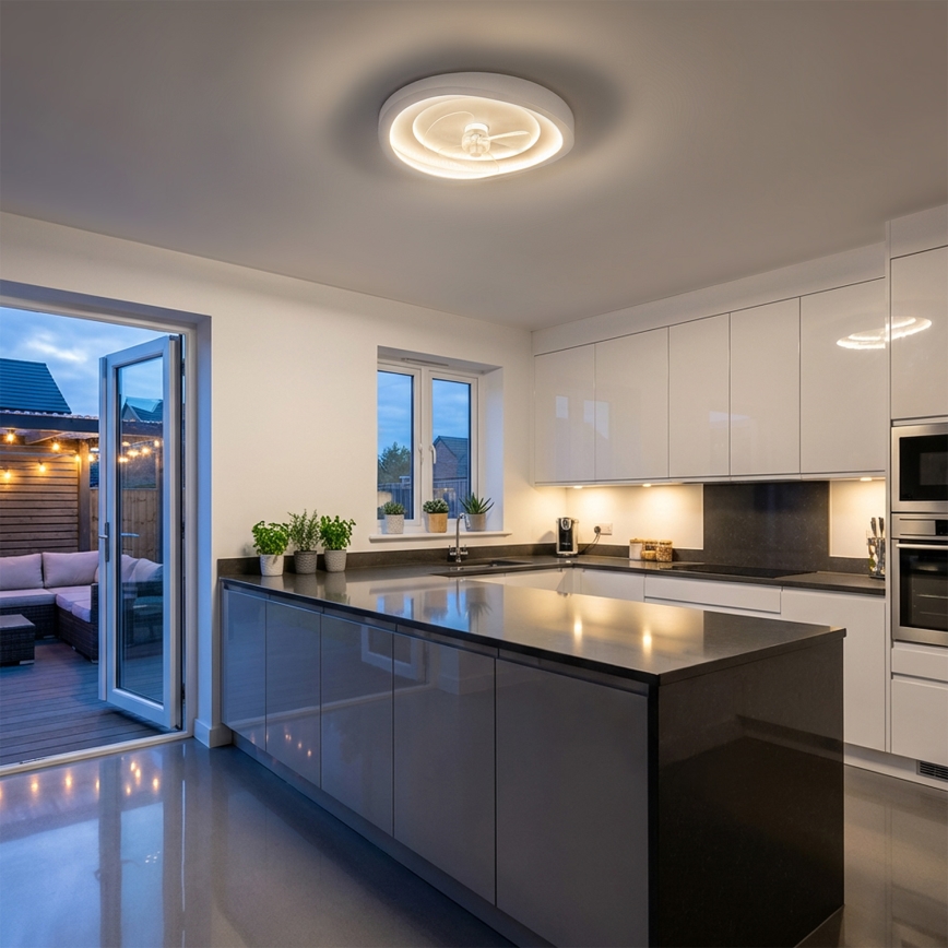 Brilagi - Dimmbarer LED-Deckenventilator LED/80W/230V 3000-6500K Ø 50 cm weiß + Fernbedienung