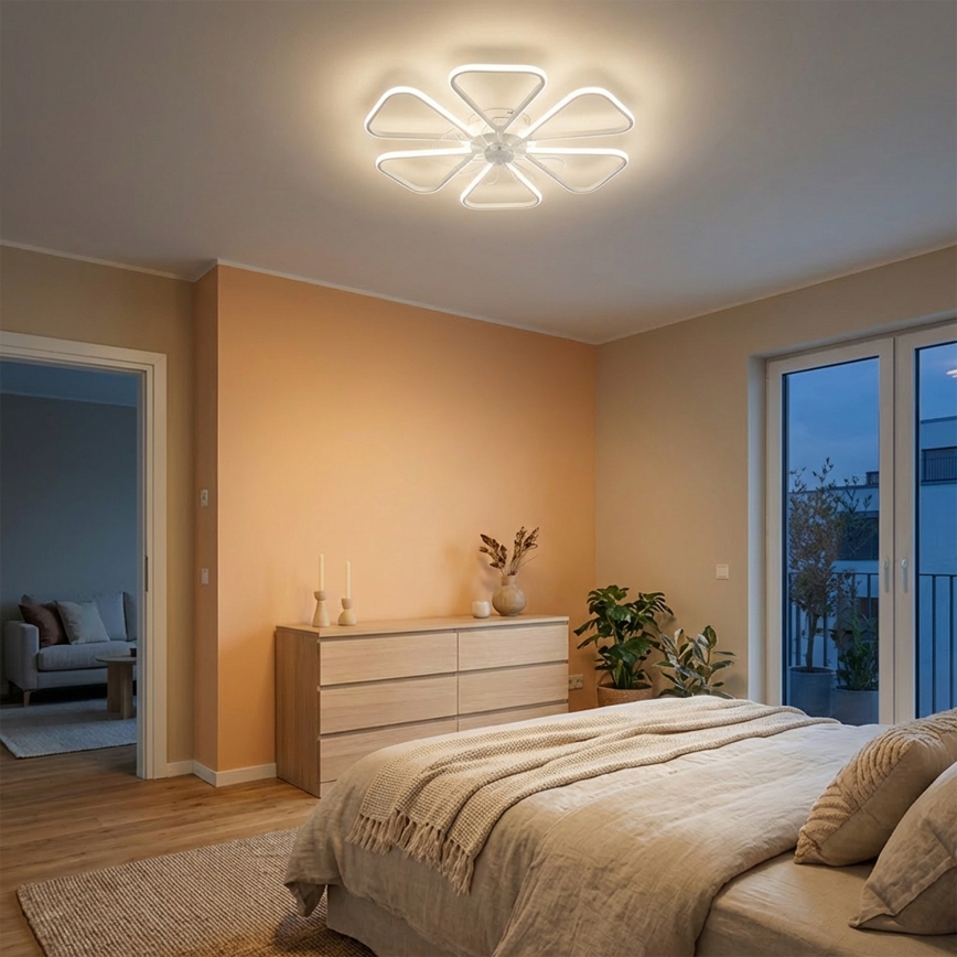 Brilagi - Dimmbarer LED-Deckenventilator LED/38W/230V Ø 76 cm weiß + Fernbedienung