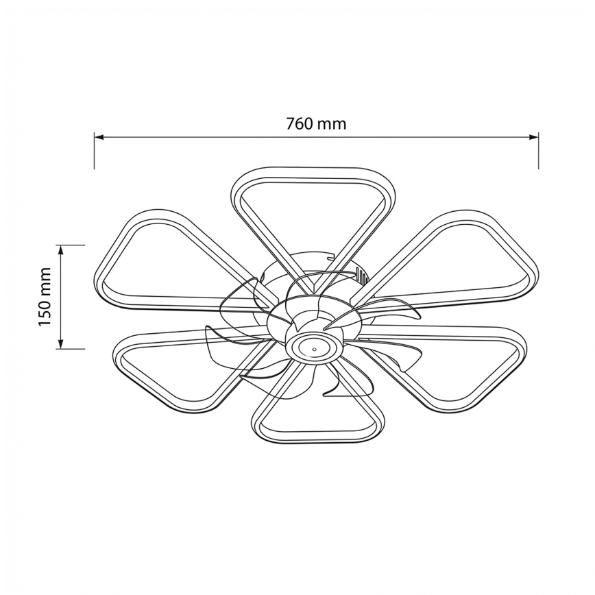 Brilagi - Dimmbarer LED-Deckenventilator LED/38W/230V Ø 76 cm weiß + Fernbedienung