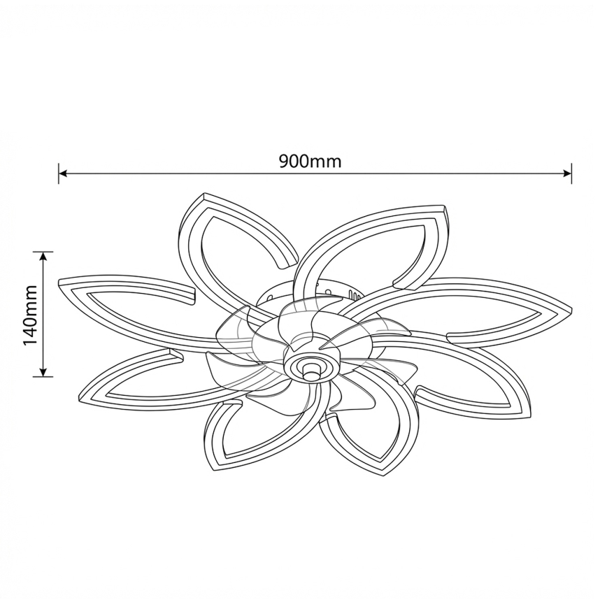 Brilagi - Dimmbarer LED-Deckenventilator LED/43W/230V 3000-6500K Ø 90 cm weiß + Fernbedienung