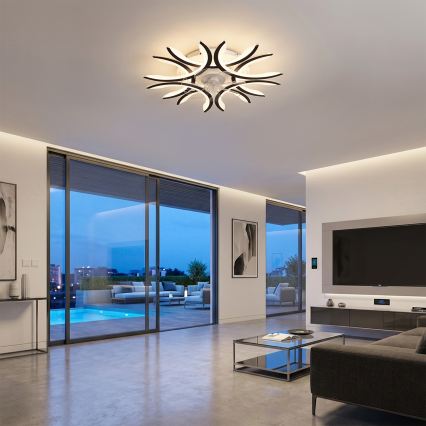 Brilagi - LED dimmbarer Deckenventilator LED/70W/230V Ø 76 cm schwarz + Fernbedienung