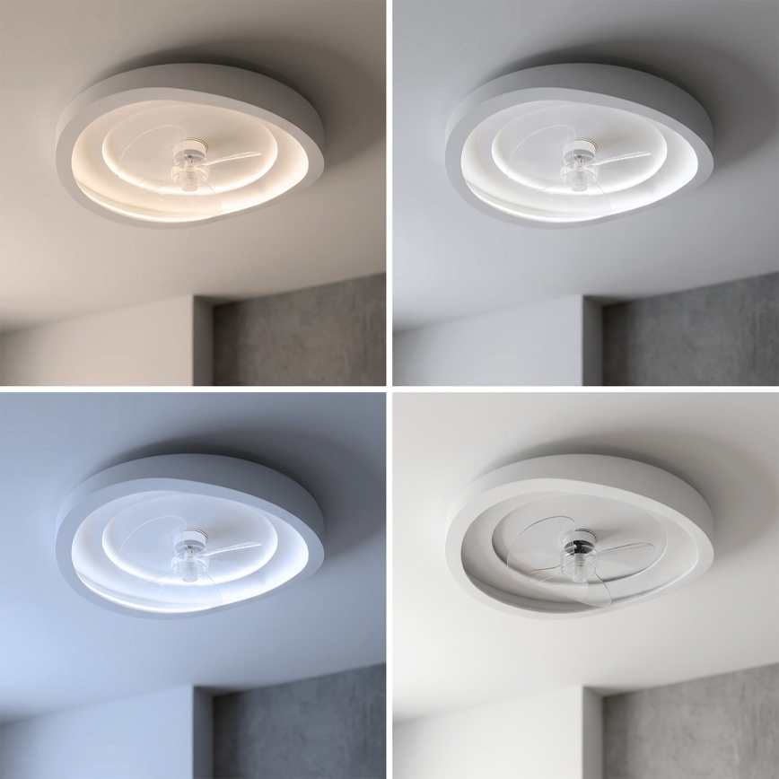 Brilagi - LED-dimmbarer Deckenventilator LED/80W/230V Ø 50 cm weiß + Fernbedienung