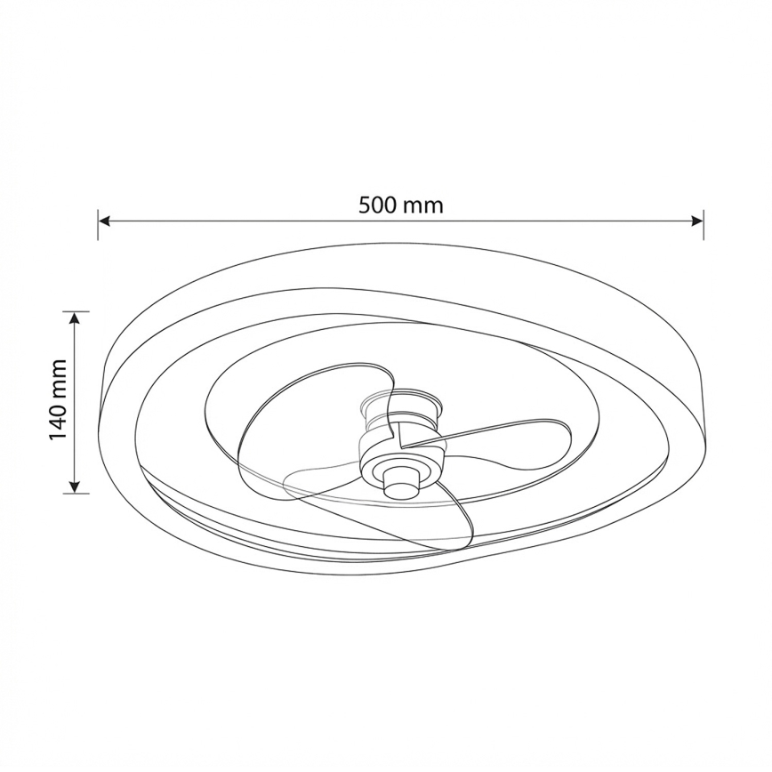 Brilagi - LED-dimmbarer Deckenventilator LED/80W/230V Ø 50 cm weiß + Fernbedienung