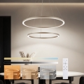 Brilagi - LED-dimmbarer Hängeleuchter an Seil PORTOFINO LED/98W/230V 3000-6000K Ø 80 cm beige + Fernbedienung