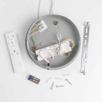 Brilagi - LED dimmbarer Kronleuchter an Seil FALCON LED/80W/230V 3000-6500K Ø 60 cm grau + Fernbedienung