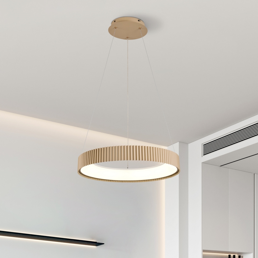 Brilagi - LED-dimmbare Pendelleuchte an Kabel FALCON MODERN LED/30W/230V 3000-6500K 40 cm beige + Fernbedienung