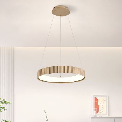 Brilagi - LED-dimmbare Pendelleuchte an Kabel FALCON MODERN LED/30W/230V 3000-6500K 40 cm beige + Fernbedienung