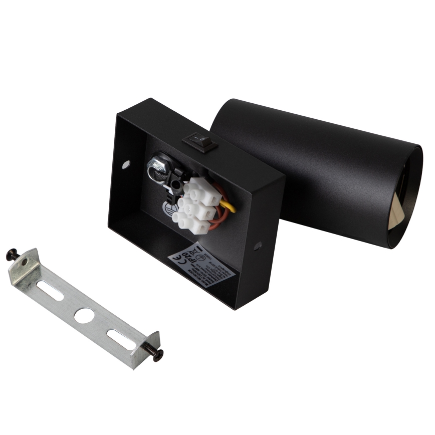Brilagi - dimmbares LED-RGBW Wandspot mit Schalter SELE 1xGU10/4,8W/230V 3000K schwarz + Fernbedienung