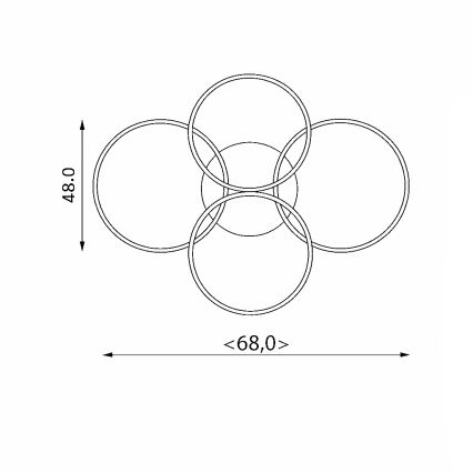Brilagi - LED dimmbare Deckenleuchte ORBITS LED/49W/230V 3000-6000K + Fernbedienung