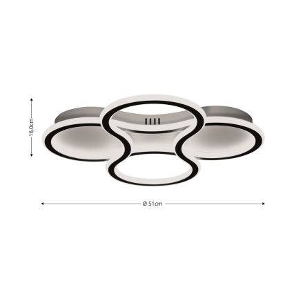 Brilagi - LED dimmbare Deckenleuchte ORELLI LED/53W/230V 3000-6000K + Fernbedienung