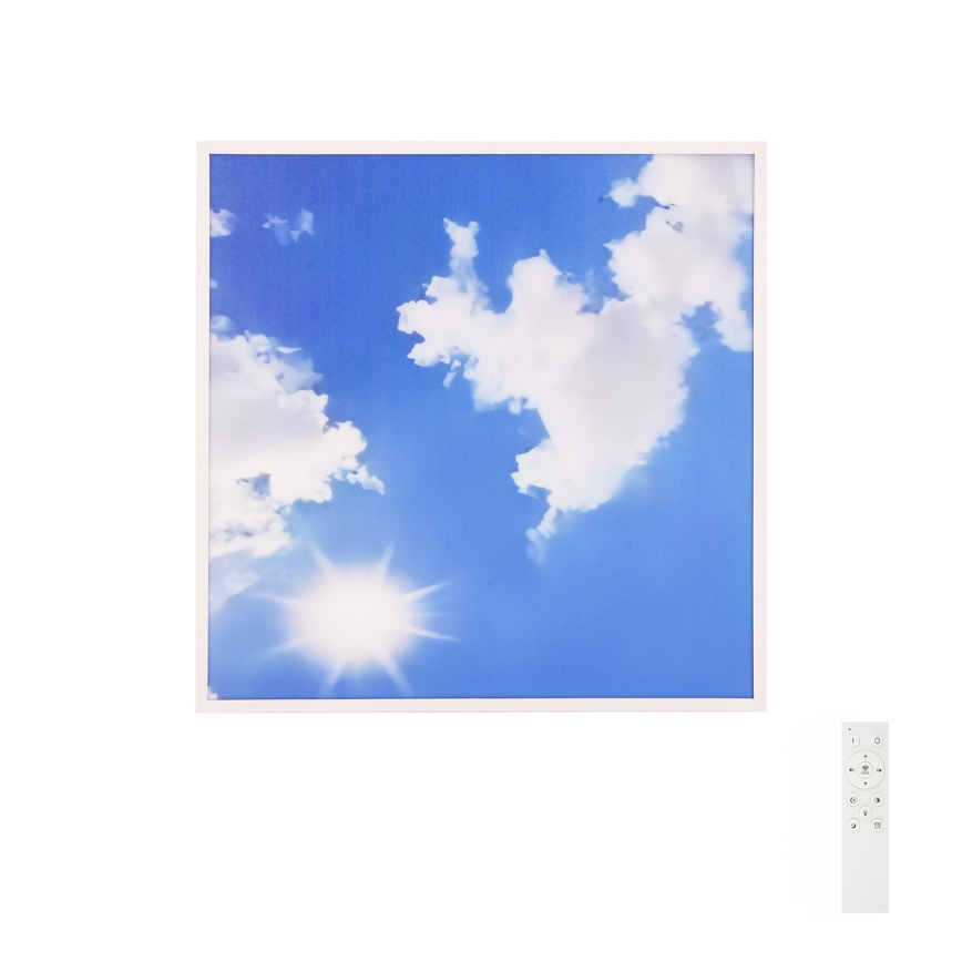 Brilagi - Dimmbare LED-Deckenleuchte SLIMFRAME LED/58W/230V 60x60 cm 3000-6000K silber/blau + Fernbedienung