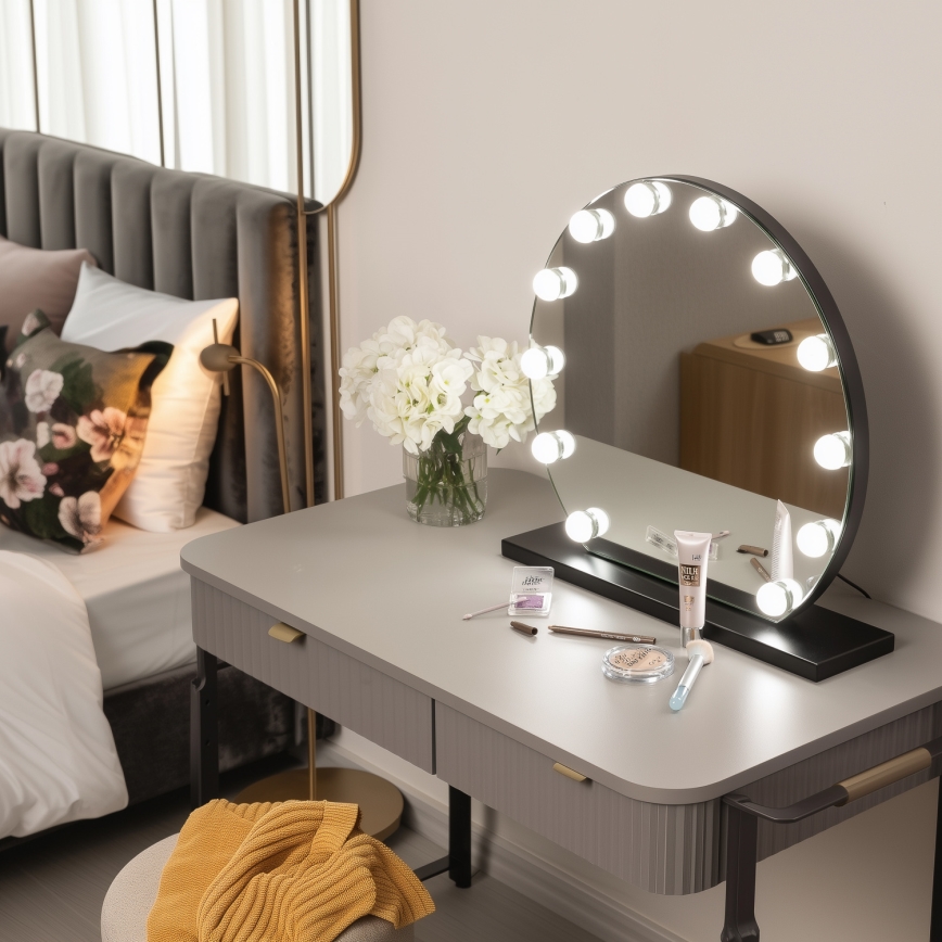 Brilagi - LED dimmbares Make-up-Spiegel HOLLYWOOD LED/12W/230V 3000/4000/6500K