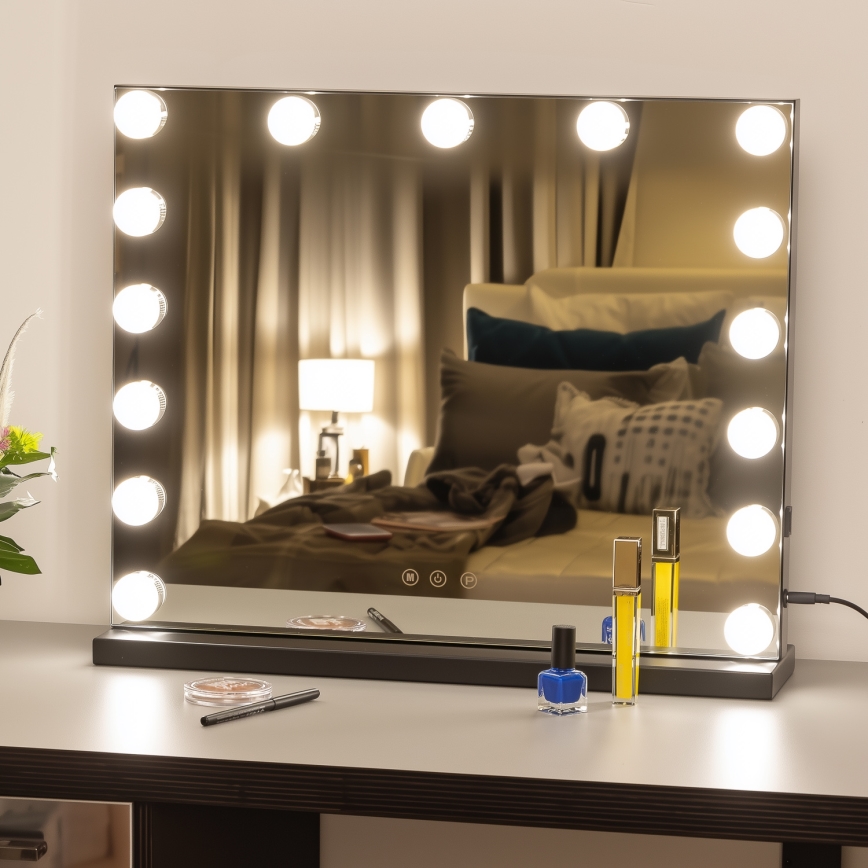 Brilagi - LED dimmbares Make-up-Spiegel HOLLYWOOD LED/15W/230V 3000/4000/6500K