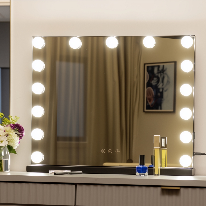 Brilagi - LED dimmbares Make-up-Spiegel HOLLYWOOD LED/15W/230V 3000/4000/6500K