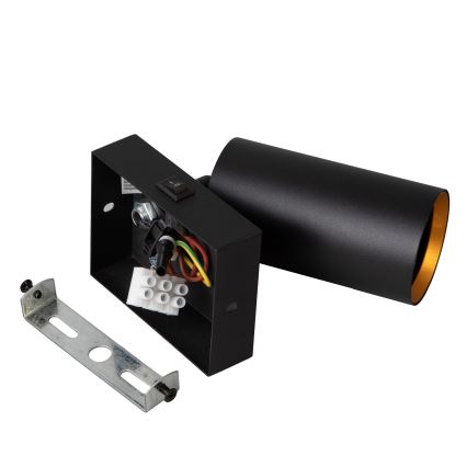 Brilagi - LED RGBW spot da parete dimmerabile con interruttore SELE 1xGU10/4,8W/230V 3000K nero/oro + telecomando